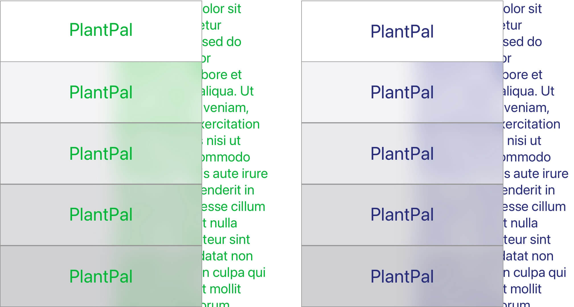 Green is objectively less legible. It gets worse with grayscale in the background, or with blurred contents in beneath.